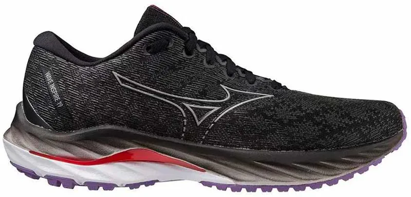 Mizuno Women's Inspire 19 Black/Silver/Bitsweet - WIDE